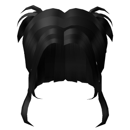 Y2K Aesthetic Messy Pigtails in Black's Code & Price - RblxTrade